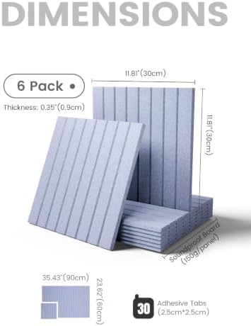 Fluxynara 36" x 24" Large Felt Bulletin Board, Soft Periwinkle