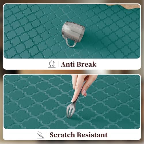 Arenarug Upgrade Scalloped Kitchen Mats Rugs 2PC, Spruce Green