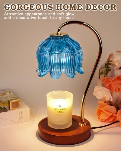 Funistree Flower Candle Warmer Lamp with Timer, Dimmable Candle Lamp Warmer, Christmas Birthday Gifts for Women Mom