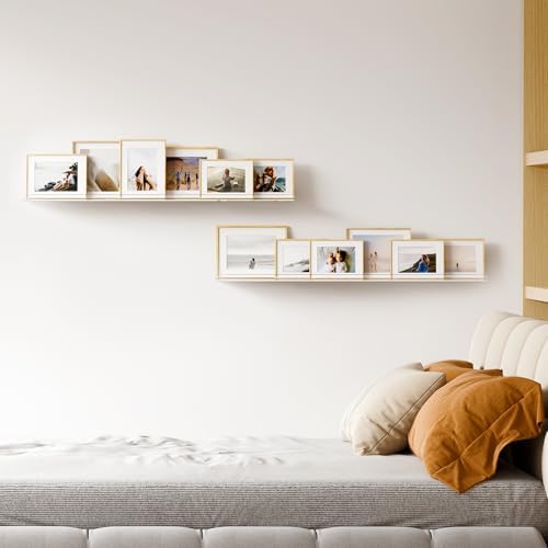 upsimples 35.5" Acrylic Shelves for Wall Storage and Organizer, 2 Pcs