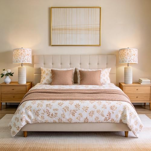 PoKat 23'' Dried Flowers Table Lamp for Bedroom Nightstands, Birthday Gifts for Women Mom, House Warming Gifts New Home