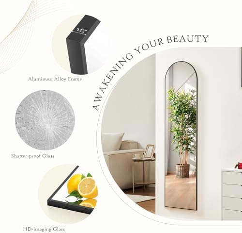 Arched Mirror Full Length, 16"x59" Body Wall Mirror