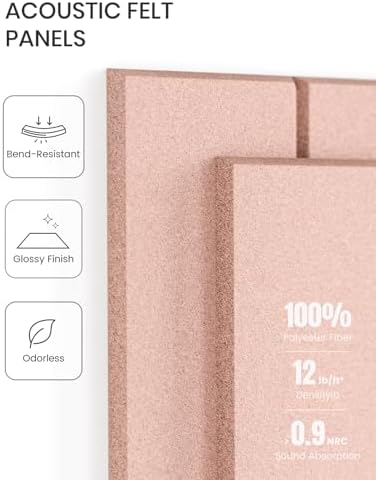 Fluxynara Felt Bulletin Board & Cork Board Alternative, Pink