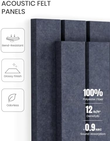 Fluxynara 48" x 36" Large Felt Bulletin Board, Navy Blue