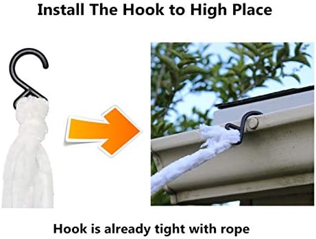 Giant Spider Web 22.9 X 18 Ft White Halloween Spider Web with Gutter Hook Set Easy to Decor Outdoor Yard