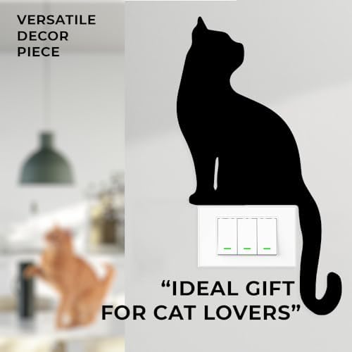 Black Cat Decor Funny Cat Lover Gifts - Perfect for Women and Mom, Ultimate Door Corner Decoration - 9 Inch