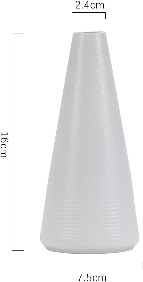 2-Piece Matte Ceramic vase Set / White