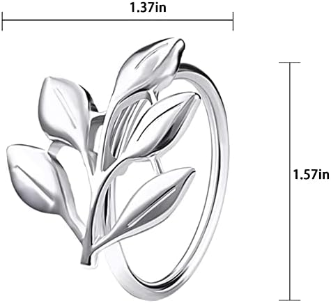 Legigo Silver Napkin Rings Set of 12, Metal Leaf Napkin Ring Holders for Cloth Napkins, Fall Napkin Ring Buckles Bulk for Wedding Receptions, Christmas Thanksgiving Holiday Party Dinner Table Settings