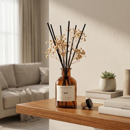 Coconut & Vanilla Scent Reed Diffuser Set for Bathroom Decor