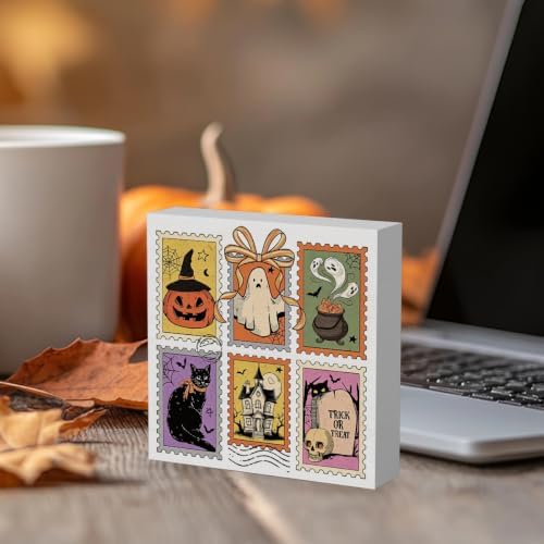 Retro Halloween Decorations for Home Office 5 x 5 Inches