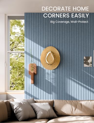 Fluxynara 36" x 24" Large Felt Bulletin Board, Dusty Blue