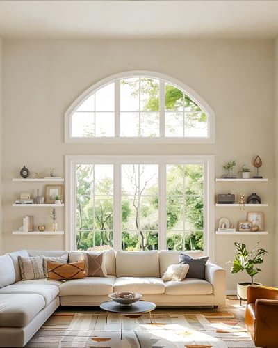 Amada 23.6" Floating Shelves for Wall Decor & Storage, Set of 3, White
