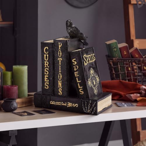 Namalu Halloween Mantel Decor Halloween Book Decor, Black Raven Style