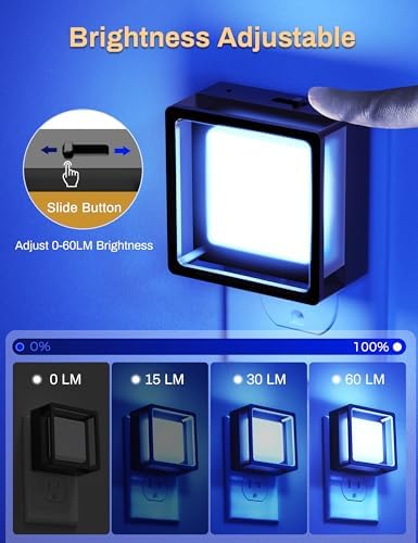 DORESshop Blue Night Light [2 Pack],Night Lights Plug Into Wall