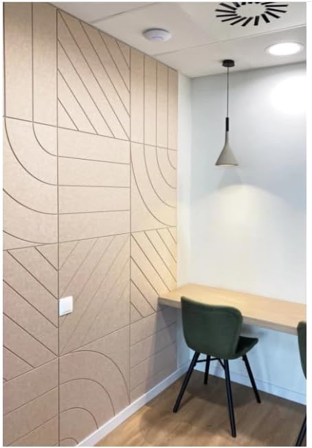 21.65" Large Square Acoustic Panels 4-Pack - Sound Absorbing Wall Panels, Noise Reducing Soundproof Decorative Felt