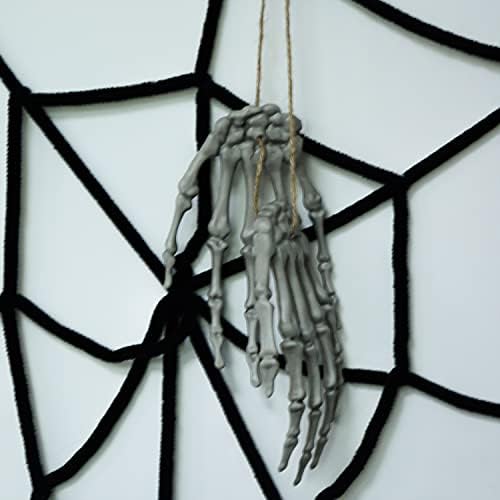 5 Pairs Halloween Skeleton Hands Realistic Plastic Fake Human Hands for Halloween Zombie Party Terror Scary Props