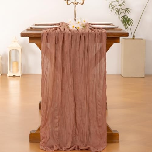 Cheesecloth Table Runner Fall Boho Wedding Birthday Party Home Decor