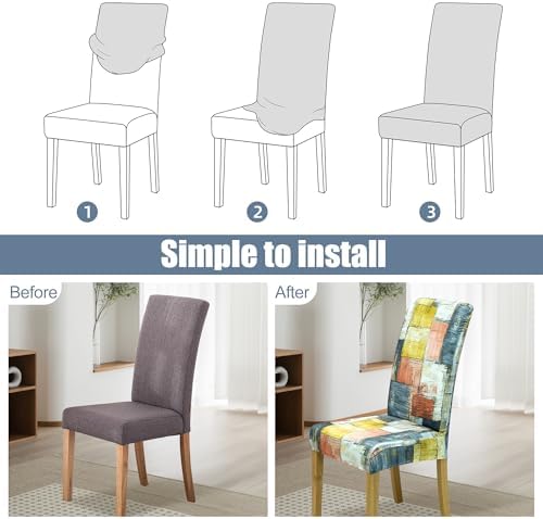 Dining Chair Covers, Stretch Seat Covers, Washable Furniture Protector