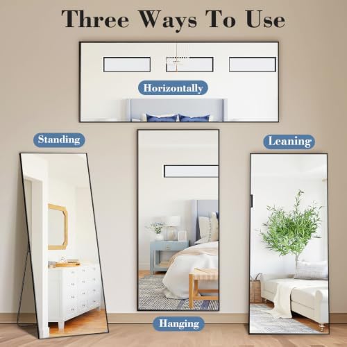 DUMOS 21"x56" Full Length Mirror with Stand, Full Body Floor Mirror