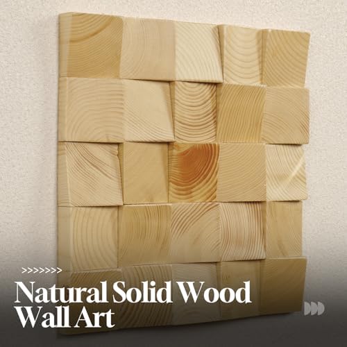 Large Wood Abstract Wall Art for Living Room, Modern 3D Artwork for Walls