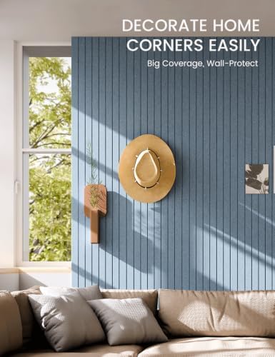 Fluxynara 48" x 36" Large Felt Bulletin Board, Dusty Blue