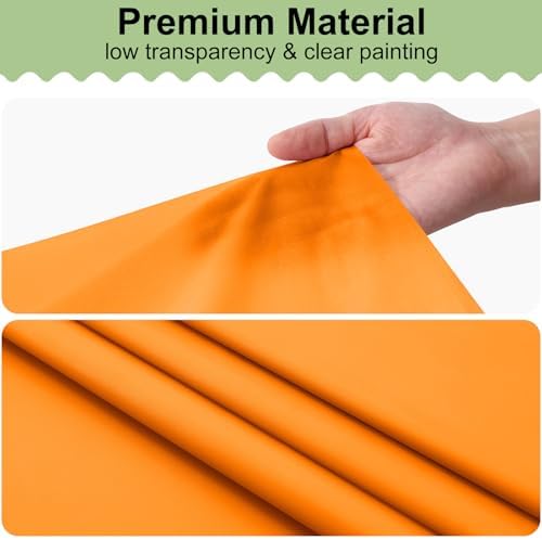 misaya 12 Packs Disposable Plastic Fall Table Cloth Beige and Orange