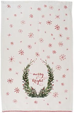 DII Christmas Kitchen Towel Set, Floral Tea Towels for Baking, Cleaning, Entertainment & Cooking, 18x28, Noel, 2 Piece