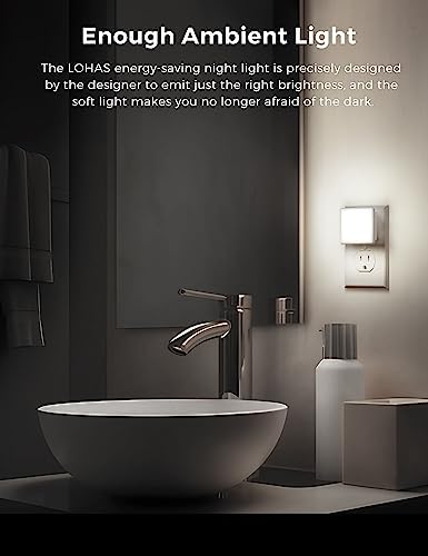 L LOHAS LED Night Lights Plug into Wall 2-Pack, 0.3W Plug in Night Light