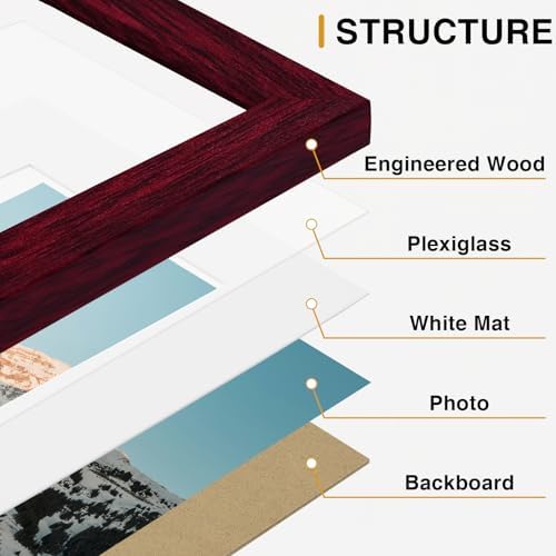 Vittanly 15 Pack Picture Frames Collage Wall Decor, Wall/Tabletop Display