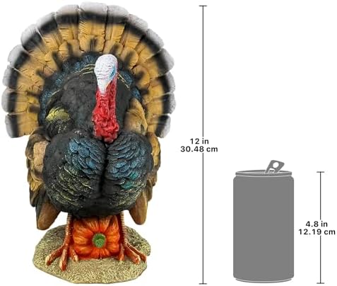 Design Toscano QM2373100 North American Turkey Statue,full color,Small