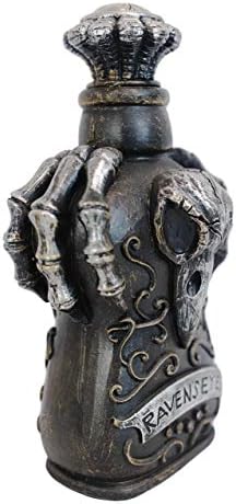 Ebros Gift Wicca Witch Mad Doctor Scientist Witchcraft And Sorcery Elixir Poison Potion Bottle Macabre Alchemy Halloween Prop Accessory Display Bottles (Skeleton Poe Raven's Eyes)