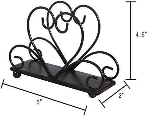 Metal Table Napkin Holder Freestanding Tissue Dispenser / Black