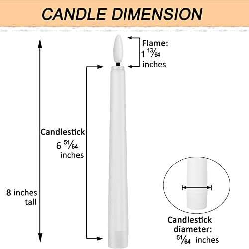 Flameless Window Candles,Battery Opeated LED Taper Candle with Cycle Timer, Remote & Suction Cups,for Christmas Home Wedding Decor Pack of 9