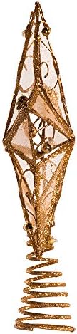 Kurt Adler 6-1/4-Inch Gold Wire Star Treetop