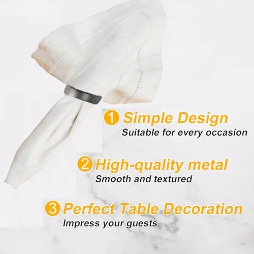 Black Napkin Rings-10 Pcs Stainless Steel Napkin Rings