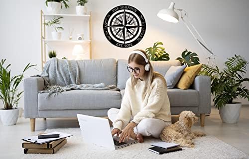 Metal Compass Decor / Black002