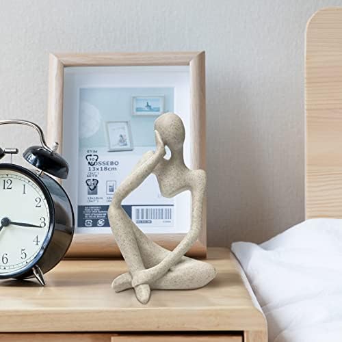 Sandstone Resin Thinker Style Abstract Sculpture Statue Collectible / Sandstone - Left Reverie