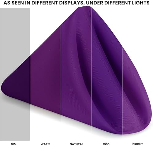 Utopia Home [24 Pack, Purple] Cloth Napkins 17x17 Inches, 100% Polyester