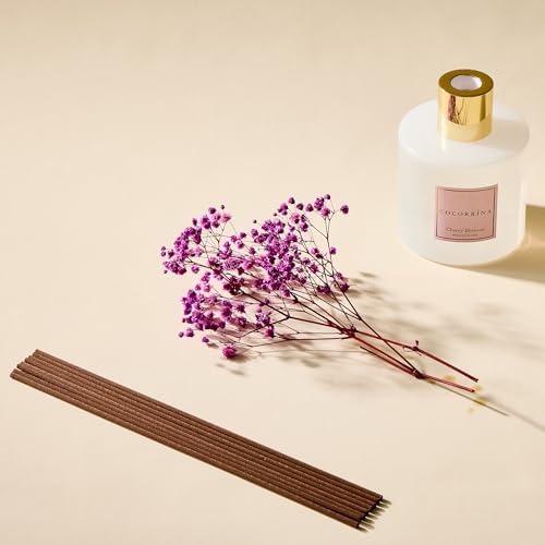 COCORRÍNA Reed Diffuser - Cherry Blossom 17 Fl.oz Reed Diffuser with 8 Sticks Scented Diffuser with Preserved Flowers