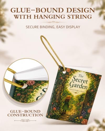 Mini Book Advent Calendar 2026 for Book Lovers, 24 Christmas Ornaments