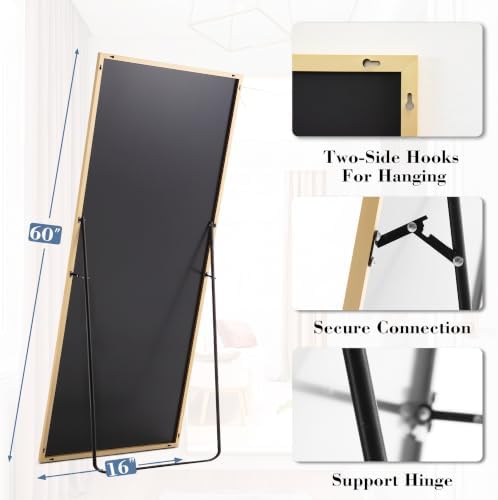 DUMOS 60"x16" Full Length Floor Mirror, Full Body Mirror