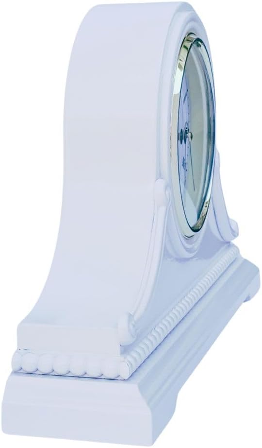 Mantel Clocks, Battery Operated, Silent Wood Table Clock with Westminster Chimes On The Hour, Solid Wooden Shelf