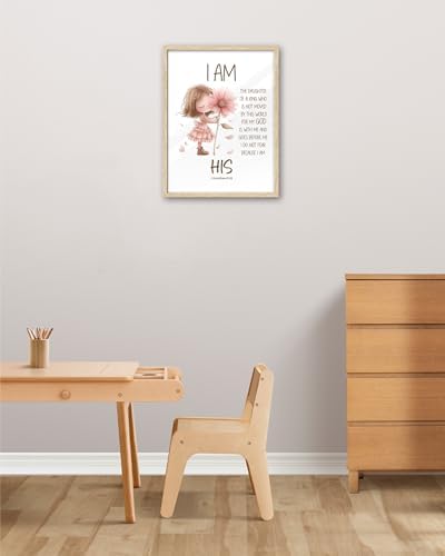 KensTro 12x16 Oak Framed 2 Corinthians 6:18 Scripture Wall Art