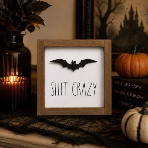 Halloween Sign, 3d Bat Wall Table Shelf Tiered Tray Home Decor
