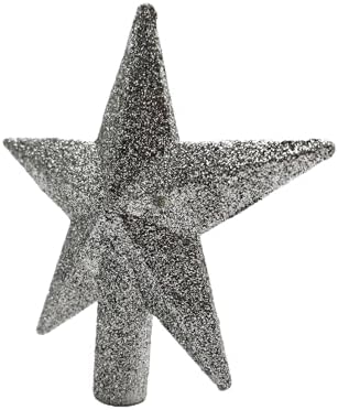 Kurt Adler 4" Petite Treasures Silver Glittered Mini Star Christmas Tree Topper - Unlit