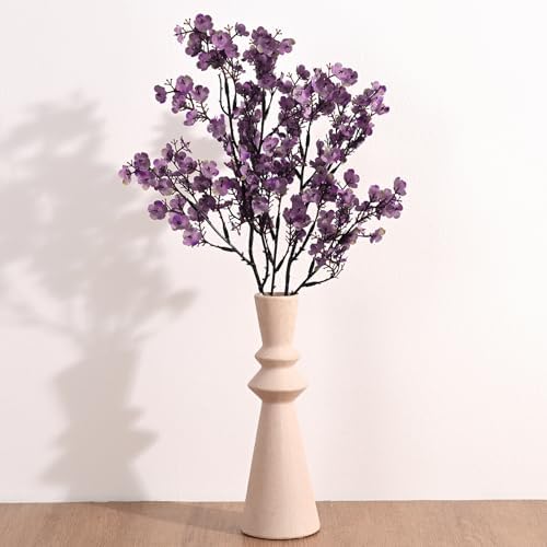 5 Pcs Fake Flowers, Babys Breath Artificial Flowers, Lavender Purple