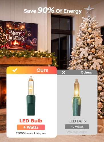 Minetom LED Christmas Lights, 20FT 100 Count Christmas String Lights