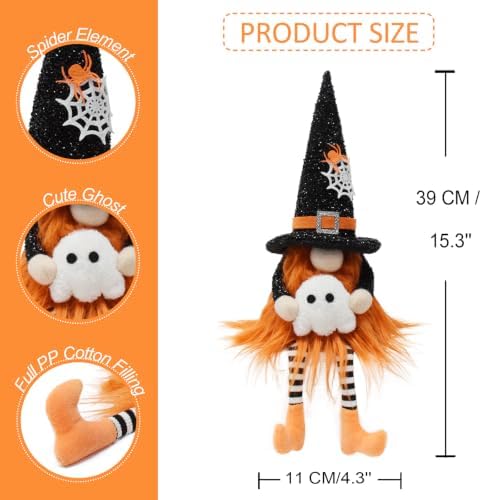 Attiigny Halloween Decoration Gifts Plush Gnomes with Cute Spooky