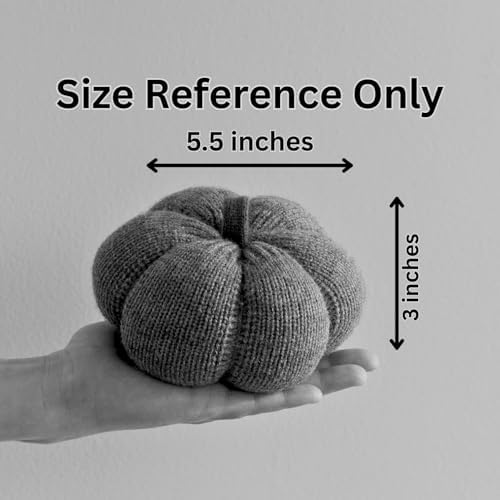 Set of 3 Multi-size Cozy Knit Pumpkins (Spiced Maple Large Multi size set)