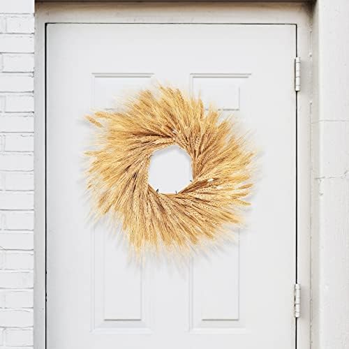18 inches Natural Dried Wheat Stalks, 400 Stems Wheat Dried Flowers for Vase Home Kitchen Office Spring Flowers Arrangement Wedding Crowns Wreath Table Centerpiece Farmhouse Boho Party Décor